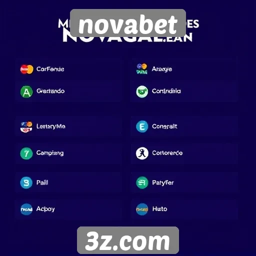 Populares métodos de pagamento no novabet